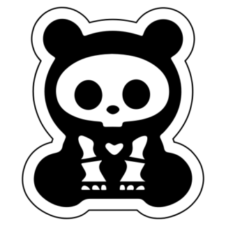 X-Ray Panda Sticker (Black)
